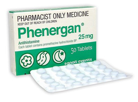 Phenergan Tablets 25mg 50s (Max 1 Per Sale)