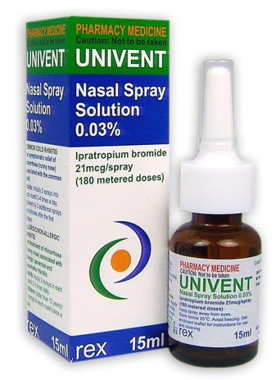 Univent Nasal Spray 15ml - NZ Online Chemist